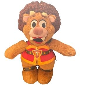 Disney Plush Lion Character in Brown, Red and Yellow